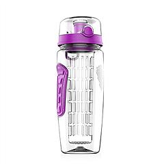 Fruit Infuser Water Bottle 32OZ Juice Shaker Sport w/ Flip Top Lid Anti-Slip Grips For Office Home Sport Running Walking Hiking