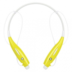 KOCASO Wireless Sports Stereo Hands Free Headset for Phone and Tablet in Yellow