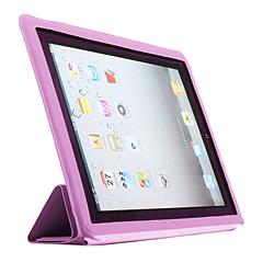 iPad 2 Smart Cover PU Leather Magnetic Case Stand Wake Up Sleep, Purple
