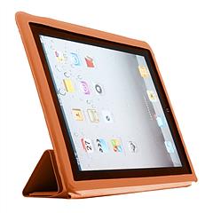 iPad 2 Smart Cover PU Leather Magnetic Case Stand Wake Up Sleep, Orange