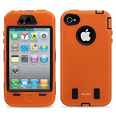 Pen+ Orange Rugged Rubber Matte Hard Case Cover  For iPhone 4G 4S + Screen Guard