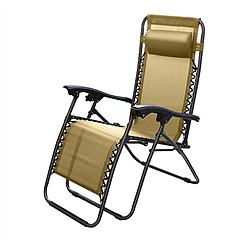 Zero Gravity Lounge Chair 330lbs Load Foldable Recliner Chair w/ Stress Relief Pillow Patio Poolside Beach Lying Chair