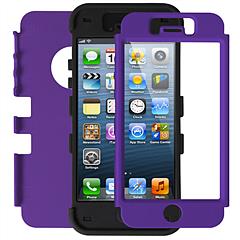 3 Layers Hybrid Armor Cover Case with Inner Soft Shell for Apple iPhone 5