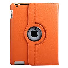 iPad 2 360° Rotating Magnetic Leather Case, Orange