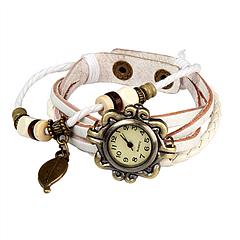 New! Beautiful Bohemian Style Retro Handmade Leather Angel Wing Women\'s Watches-white
