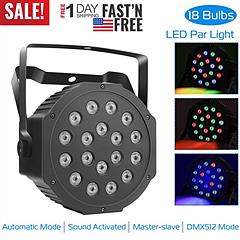 iMounTEK 3 IN 1 RGB Wash Par Light Stage Light Uplight 7 Color Sound Activated DMX Stage Light Control for Wedding Club Party DISCO