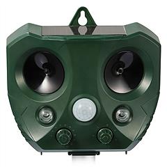 Ultrasonic Animal Repeller Solar Powered Repellent with Motion Sensor LED Flashing Lights IPX6 Waterproof Outdoor for Farm Garden Yard