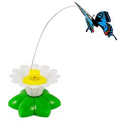 Cat Track Tower Toys 4-Layer Ball Track Interactive Cat Toys Electric Rotate Butterfly Birds