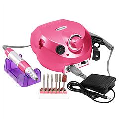 Acrylic Nail Drill Machine 25000RPM Electric Handpiece Glazing w/6 Bits Cuticle Grinder Manicure Pedicure Polishing File Kit for Nail Art