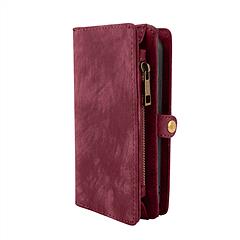 Phone Wallet Case For iPhone 8 Portable Wallet Case 2 in 1 Leather Zipper Magnetic Detachable 13 Card Slots Money Pocket Clutch Cover W/ID Widows