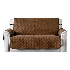 Reversible Sofa Cover Chair Loveseat Couch Microfiber Slipcover Cushion Furniture Protector Shield Water-Resistant w/ Elastic Strap for Kids Pet Dog C