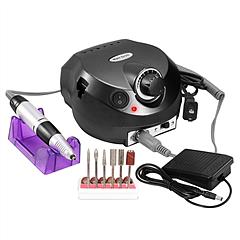 Acrylic Nail Drill Machine 25000RPM Electric Handpiece Glazing w/6 Bits Cuticle Grinder Manicure Pedicure Polishing File Kit for Nail Art