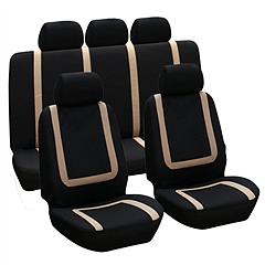 9Pcs Full Set Car Seat Covers For Auto Truck SUV Universal Front Rear Car Seats Headrest Protectors Split Bench Compatible