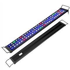 LED Aquarium Light Multi-Color Full Spectrum Freshwater Fish Tank Light w/ Extendable Brackets
