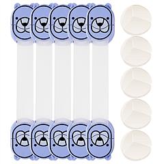 5Pcs Kids Safety Locks w/ 5 Furniture Corner Protectors Drawer Cabinet Strap Locks Baby-Proof Adhesive Fridge Latches Locks