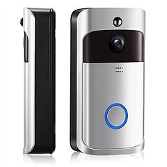 WiFi Video Doorbell Wireless Door Bell 720P HD WiFi Security Camera w/ Two-way Talk PIR Motion Detection IR Night Vision Home Security Camcorder Offic