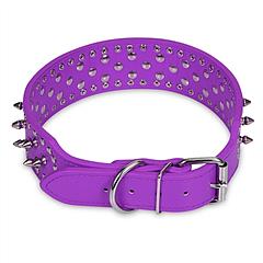 Dog Leather Collar Spiked Studded Pet Dog Collar Adjustable Neck Pitbull Mastiff Collar