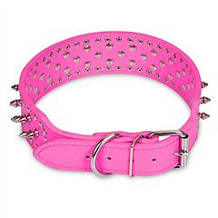Dog Leather Collar Spiked Studded Pet Dog Collar Adjustable Neck Pitbull Mastiff Collar