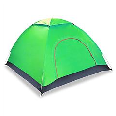 4 Persons Camping Waterproof Tent Pop Up Tent Instant Setup Tent w/2 Mosquito Net Doors Carrying Bag Folding 4 Seasons for Hiking Climbing Adventure F