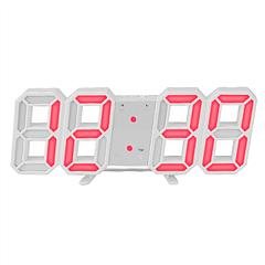 3D LED Digital Wall Clock Sound Control Table Desk Alarm Clock w/ 3 Auto Adjustable Brightness Snooze Date Temperature 12/24Hr Time Display For Office