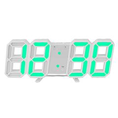 3D LED Digital Wall Clock Sound Control Table Desk Alarm Clock w/ 3 Auto Adjustable Brightness Snooze Date Temperature 12/24Hr Time Display For Office