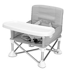 Travel Booster Seat Portable Baby Booster Chair w/ Detachable Tray Foldable Baby Chair Seat For Dining Camping Park Beach w/ Carry Bag