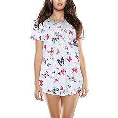 Women Summer Shirts Tops Loose Short Sleeve T Shirts Casual Floral Printed Button Shirts Blouse S-XXL