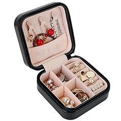 Mini Jewelry Storage Box Portable Ring Earring Necklace Storage Travel Case PU Leather Jewelry Organizer Gift