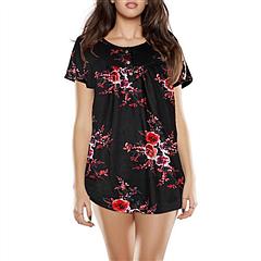 Women Summer Shirts Tops Loose Short Sleeve T Shirts Casual Floral Printed Button Shirts Blouse S-XXL