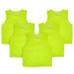 5Pcs Mesh Scrimmage Vests Soccer Basketball Team Training Pinnies Jerseys Shirt Adult Size