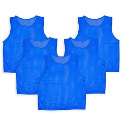 5Pcs Mesh Scrimmage Vests Soccer Basketball Team Training Pinnies Jerseys Shirt Adult Plus Size