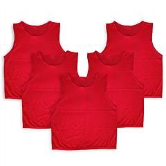 5Pcs Mesh Scrimmage Vests Soccer Basketball Team Training Pinnies Jerseys Shirt For Kids