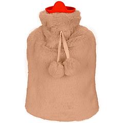 2L Hot Water Bottle w/ Plush Cover Classic Natural Rubber Hot Water Bag Feet Warmer For Pain Relief Hot Compress Heat Therapy Warm Neck Shoulders
