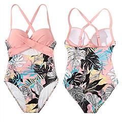 Women’s One Piece Swimsuit Beachwear Swimwear Tummy Control Cutout High Waist Bathing Suit Wrap