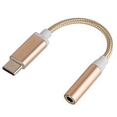 USB-C Type C Adapter Port to 3.5mm Aux Audio Jack Earphone Headphone Cable Cord