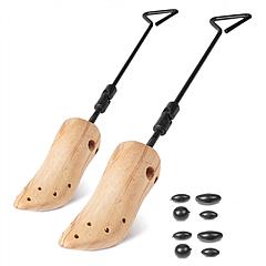 One Pair Boot Stretcher Adjustable Width Shoe Shaper Wooden Boot Widener Expander for Men Women