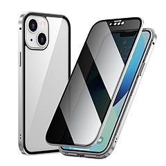 Privacy Magnetic Phone Case 360° Full Protection Anti Spy Phone Cover Double Sided Tempered Glass Magnet Absorption Fit for IOS Phone 13 Pro Max