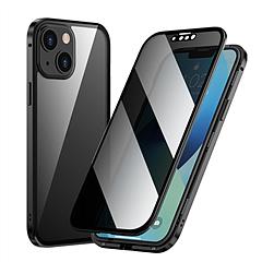 Privacy Magnetic Phone Case 360° Full Protection Anti Spy Phone Cover Double Sided Tempered Glass Magnet Absorption Fit for IOS Phone 13