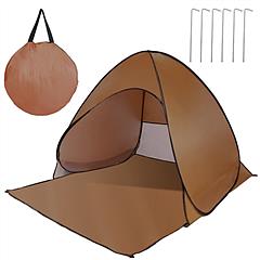 Pop Up Beach Tent Sun Shade Shelter Anti-UV Automatic Waterproof Tent Canopy for 2/3 Man w/ Net Window Storage Bag for Outdoor Beach Camping Fishing P