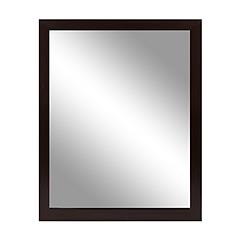 Wall Mount Mirror 11.8x15.7Inch Wood-Like Frame Rectangle Modern Hanging Mirror for Bathroom Bedroom Living Room