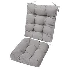 Rocking Chair Cushion 2 Pieces Back Seat Sets with Non-Slip Ties Polyester Fiber Filling 
Comfortable for Indoor Home Office Car