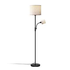 67.32In Mother Daughter Floor Lamp with Linen Shade 3200K Brightness 360° Adjustable Reading Light Modern Decoration Standing Lamp for Living Room Bed