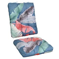Rocking Chair Cushion 2 Pieces Back Seat Sets with Non-Slip Ties Polyester Fiber Filling Comfortable Cushions and Pads for Indoor Home Office Car