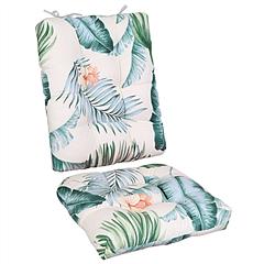 Rocking Chair Cushion 2 Pieces Back Seat Sets with Non-Slip Ties Polyester Fiber Filling Comfortable Cushions and Pads for Indoor Home Office Car