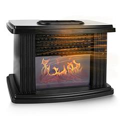 Electric Fireplace Heater 800W Artificial Flame Stove Heater with Accurate Digital Thermostat Timer Setting Remote Control Overheating Protection For 