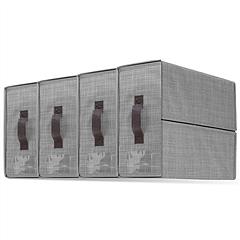 4Pcs Bed Sheet Set Organizers Foldable Bedsheets Storage Bins For Clothing Duvet Cover Pillowcase King Queen Bedsheet Closet Bedding Container With La