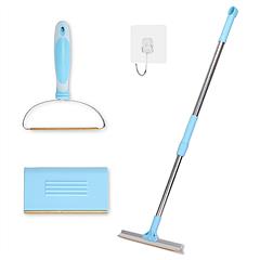 3Pcs Pet Hair Removal Kit Multi-Fabric Dog Cat Hair Scraper Lint Shaver Rake Adjustable Telescopic Rod For Carpet Rug Clothes Couch