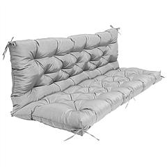 2-3 Seater Swing Cushion Waterproof Outdoor Swing Cushions Replacement Swing Bench Pads Chair Mat with Backrest 8 Tie Straps 59x43.3x3.9in for Patio F
