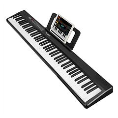 Folding Piano Keyboard 88 Keys Foldable Full Size Semi Weighted Piano Digital Electronic Piano with LCD Screen Carry Bag Mic Sheet Music Stand Sticker Folding Piano Keyboard 88 Keys Foldable Full Size Semi Weighted Piano Digital Electronic Piano with LCD Screen Carry Bag Mic Sheet Music Stand Sticker