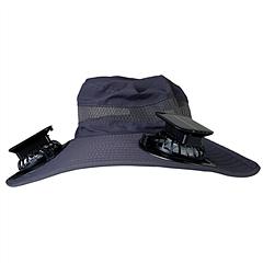 Outdoor Wide Brim Sun Hat With 2 Rechargeable Fans Solar Powered 3 Wind Speeds UPF50+ Breathable Waterproof Nylon Mesh Outdoor Hat For Hiking Camping 
